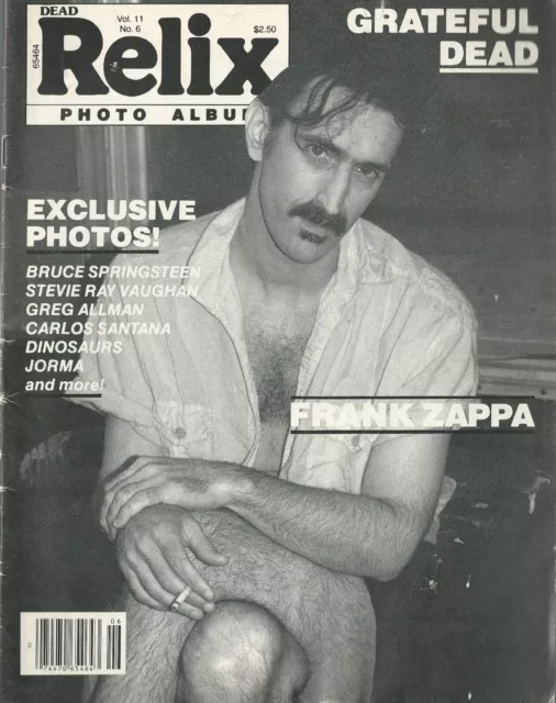 Álbum de fotos de la revista Relix diciembre 1984 de Frank Zappa Grateful Dead