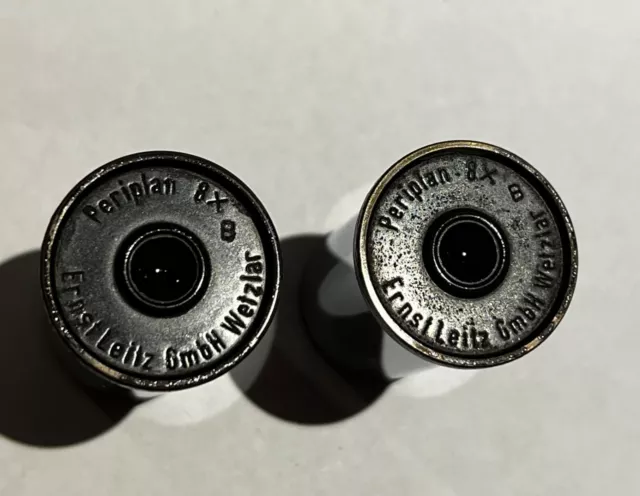 Pair of Rare Ernst Leitz GmbH Wetzlar Periplan 8x Eyepiece B in good condition 