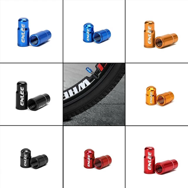Jeu De 4 Bouchons De Valve Presta En Aluminium Coloré Pour Vélo / VTT / Route - 17mm, Protection Poussière