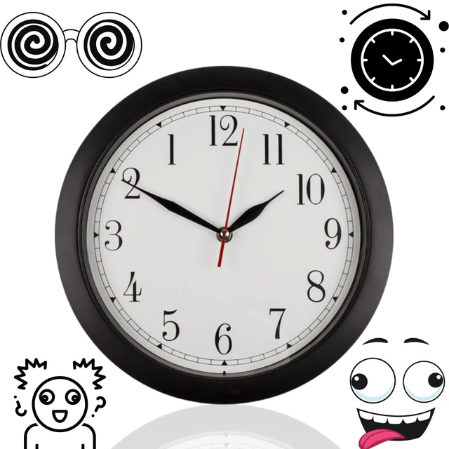 1A RÜCKWÄRTSUHR OSTFRIESEN Uhr Witzige Wanduhr Scherzartikel Uhren Rücklaufende EUR 16,99