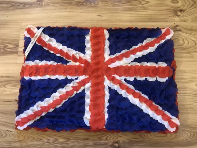 Britain Union Jack Flag Artificial Flower Funeral Memorial Wreath Handmade