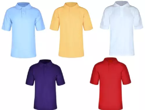 Kids Polo Shirt Children Top Boys Girls Plain School Uniform T-Shirt New