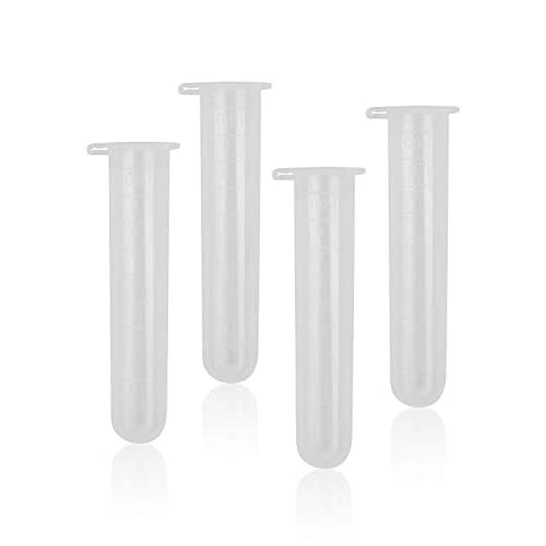 JIUWU 50pcs 10ml Plastic Vial Tube EP Lab Centrifuge Tube Vial Test Tube Samp...