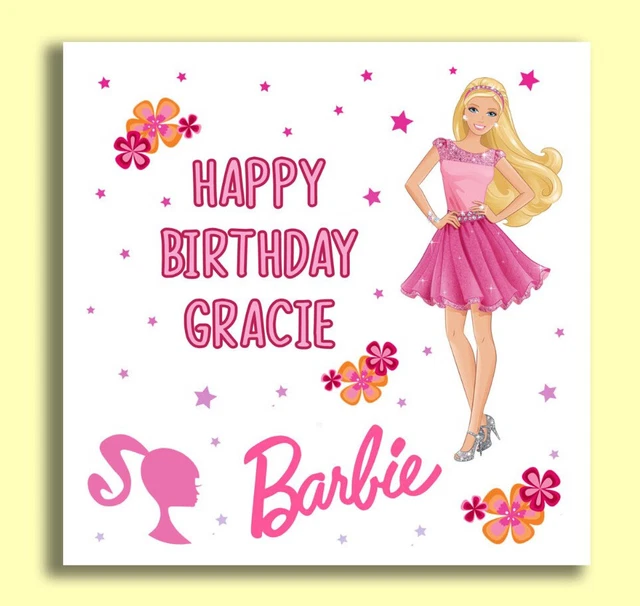 BARBIE PERSONALISIERTE GEBURTSTAGSKARTE inspiriert, Barbie Kinder