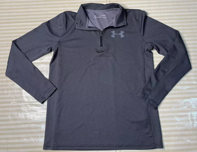 Under Armor Boys 1/4 Zip Lose Heatgear  Long Sleeve Top Size YXL