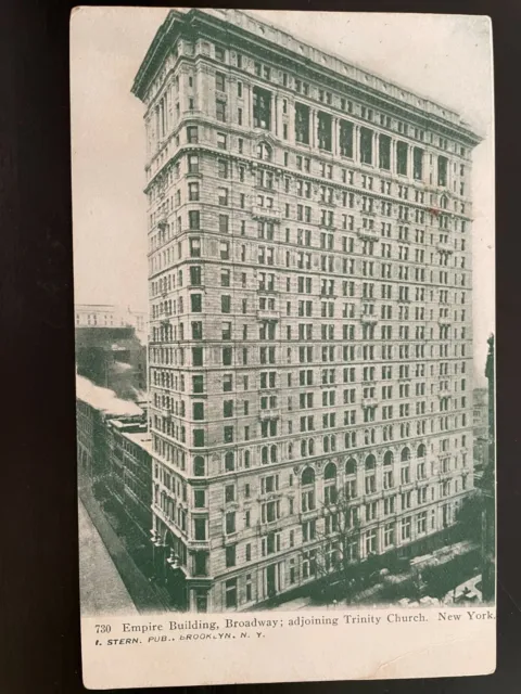 Vintage Postcard 1909 The Empire Building Trinity Church New York City N.Y
