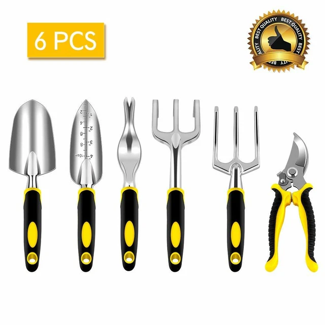 GARDEN TOOLS SET6 Piece CastAluminum Heavy Duty Gardening Kits 14.75