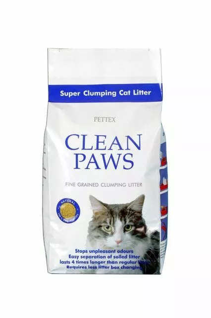Pettex 15kg Clean paws  Super Clumping  Cat Litter