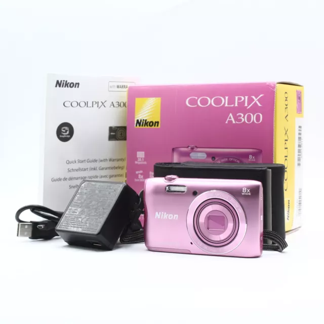 Nikon CoolPix A300 20,0Mp Digital Camera Y2K Pink N°42013411 - MINT !!