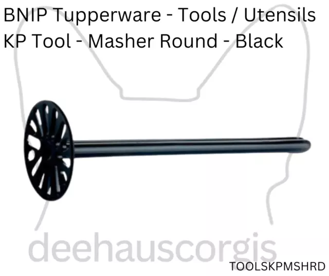 Brand New in Packaging Tupperware KP Tool - Masher Round - Black