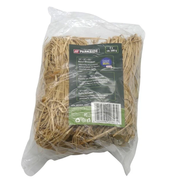 PARKSIDE Nautur-Bindebast Versátil 2x 100g Artesanal Natural Pflanzenbe