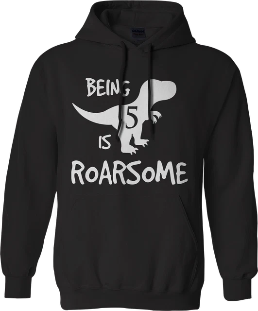 Personalizzato Dinosauro Compleanno 2021 Felpa Età Numero Kids Top Regalo