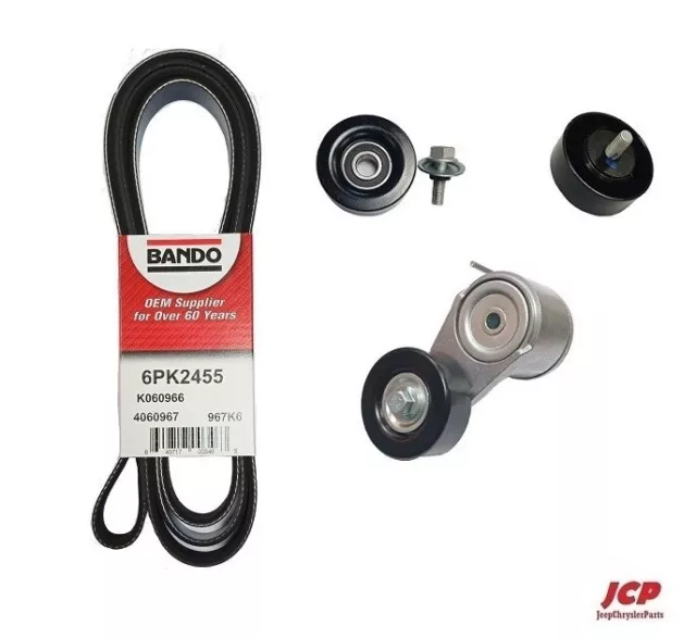 Accessoire Ceinture + Tendeur + 2 X Galet pour Jeep Wrangler JK 07-18 2.8CRD