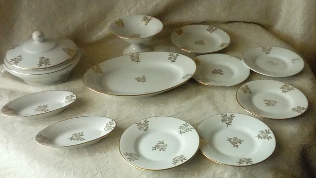 Éléments de dinette en porcelaine,époque art déco. - Dans de beaux draps