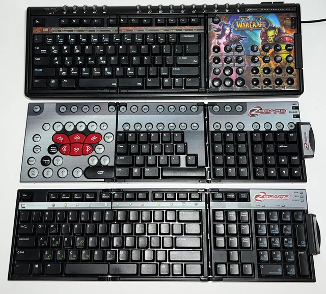 ZBOARD WORLD OF Warcraft Limited Edition Orc & Elf Gaming Keyboard RARE
