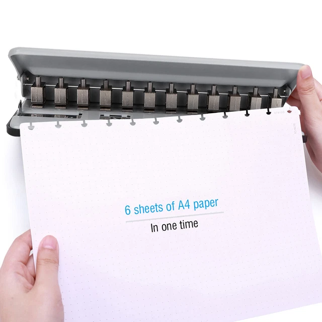 (GREY)AUNC PAPER HOLE Punch A4/B5/A5/A7 Professional Mushroom Hole