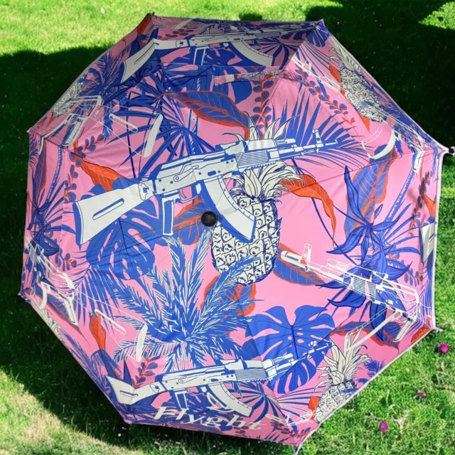 Flyght Hawaii Paradise Golf Umbrella Auto Open Vented Double Canopy Reflection