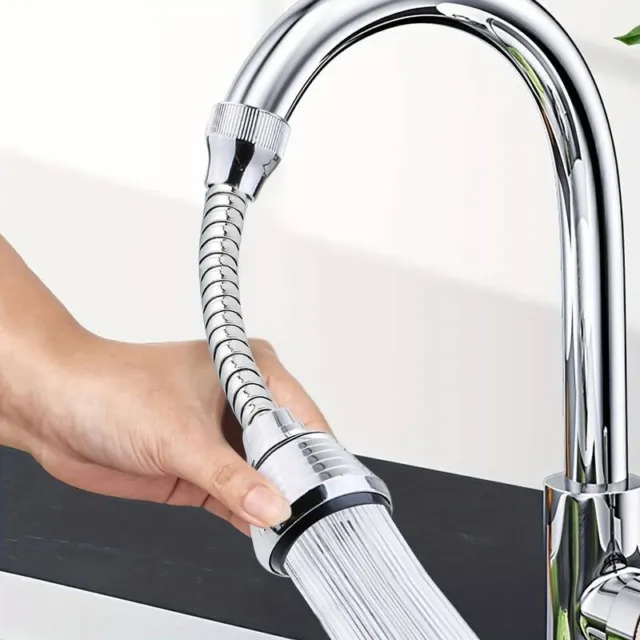 1 Stck. Küchenarmaturverlängerung, Anti-Spritzwasser Universal Drehbares Becken Silber
