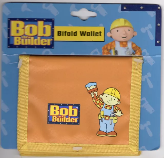 BOB THE BUILDER bifold wallet - orange - in packaging, unopened (2003)
