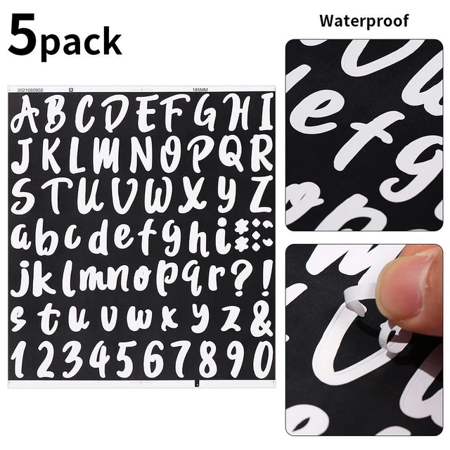 12 Fogli Lettere Adesive Grandi 12,5 Cm - Alfabeto Colorato, Impermeabile, Per Cassette Postali, Insegne, Fai Da Te