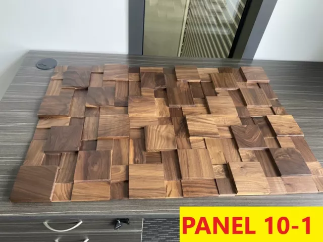 FEATURE WALL CLADDING 3D PANEL REAL WOOD AMERICAN WALNUT -11PCS-1m2-PANEL 10-1