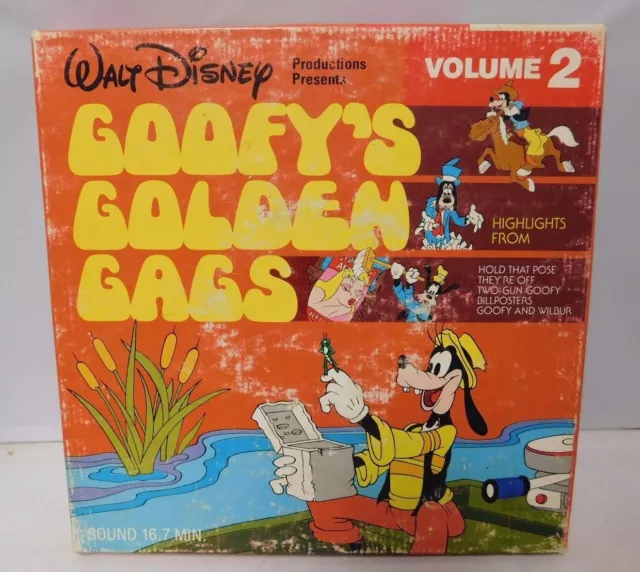 Walt Disney Goofy's Golden Gags Volume 2 Vintage Reel To Reel 8MM Film Tape