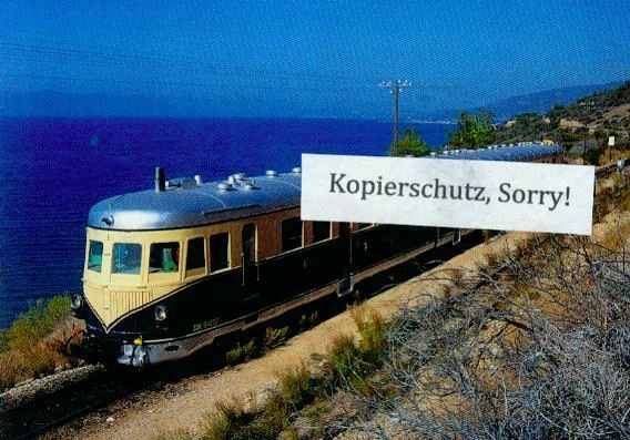 "Alte Foto-AK" -  Verbrennungstriebwagen der Griechischen Staatsbahn Peloponnes