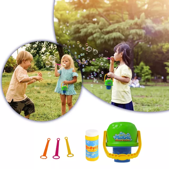 Children's Bubble Machine Toys Leak Proof Anti Spill Bucket Manual Type Bubble