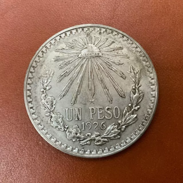 1926 MEXICO - UN PESO - 0.720 SILVER / 16.6 g / 34mm - Estados Unidos Mexicanos