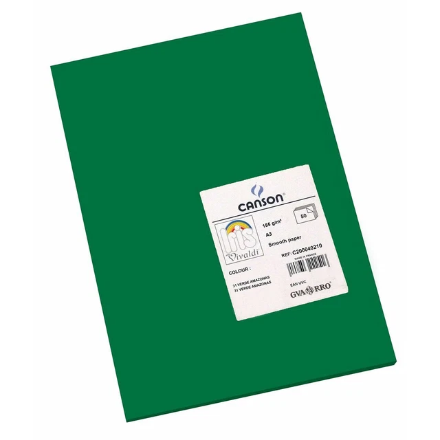 Cartulinas Iris Amazon 29,7 x 42 cm Verde 185 g [50 Unidades]