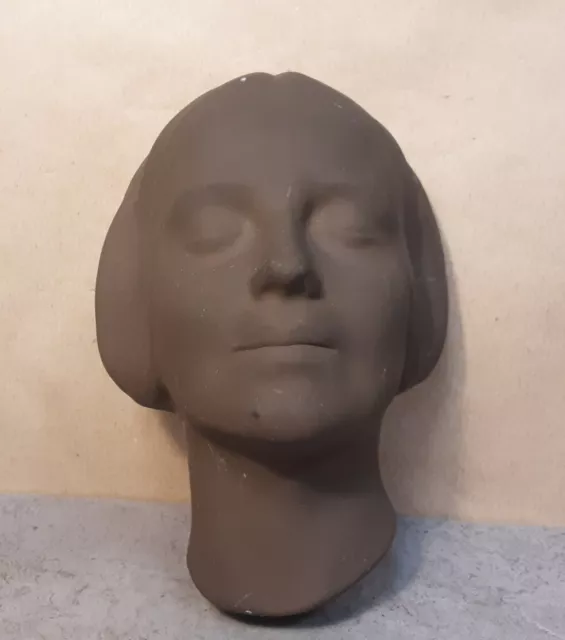 VINTAGE WANDMASKE, KERAMIK, DIE UNBEKANNTE AUS DER SEINE, KARLSRUHER MAJOLIKA EUR 44,90