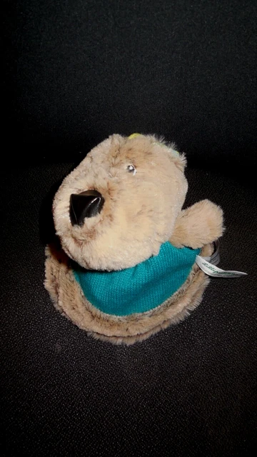 doudou peluche hochet réversible ours César + lapin blanc LILLIPUTIENS