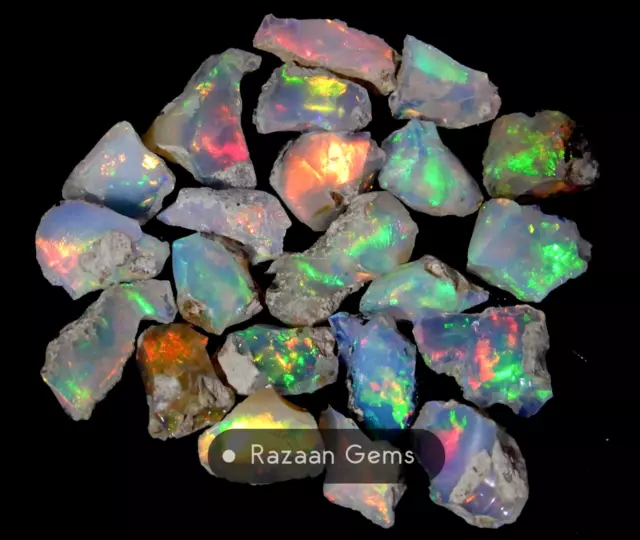 Cut Grade Opal Rough Lot AAA Grade 10 Pieces Large Size Ethiopian Welo Opal Raw 2