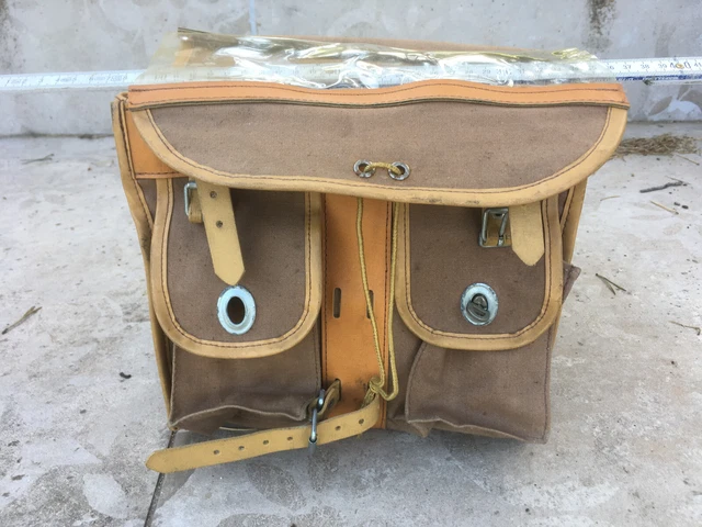 VÉLO ANCIEN SACOCHE guidon en toile LAFUMA 50's course randonneuse