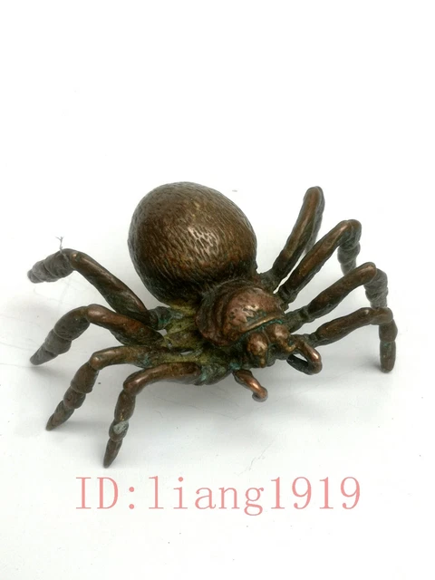 Decoration Collection Chinese Bronze Carving Lovely Araneid figurine Statue gift