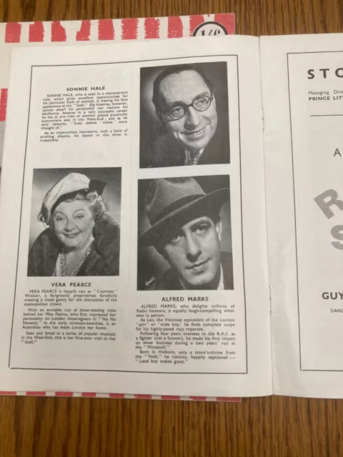 Rainbow Square Stoll theatre 15/11/1951 both programmes 2