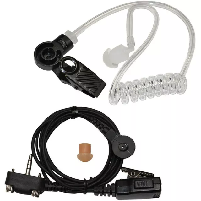 HQRP Hands Free Headset Acoustic Tube Earpiece & PTT Mic for Vertex Series Radio