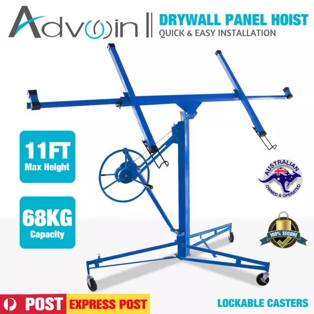 Advwin 11FT-68KG Drywall Panel Lifter Gyprock Board Plasterboard Sheet  Hoist