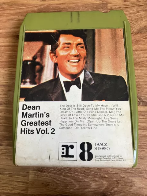 Dean Martin's Greatest Hits Vol 2 8-track tape cassette cartridge