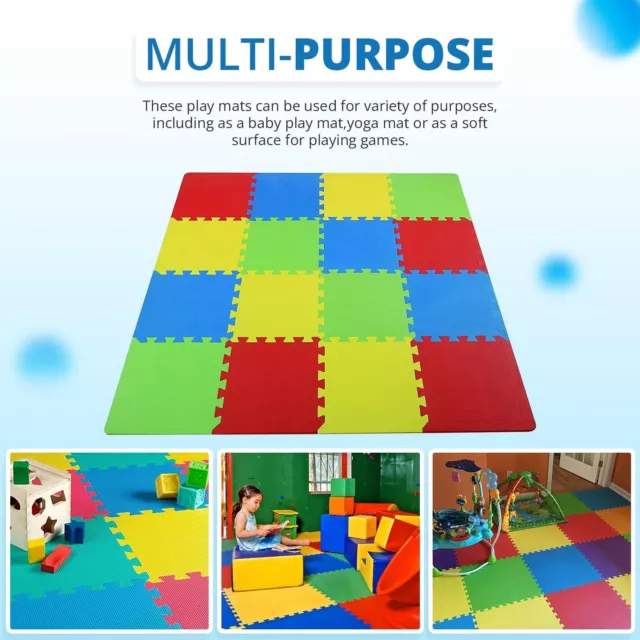 Large Soft Foam EVA Kids Floor Mat Jigsaw Tiles Interlocking Garden Play Mats 3