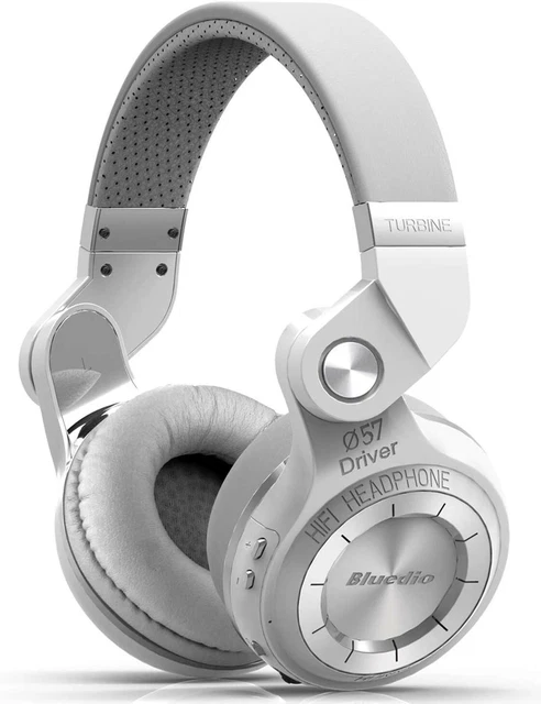Casque Bluetooth avec micro sans fil pliable rotatif de 57mm 40h en écoute BLANC