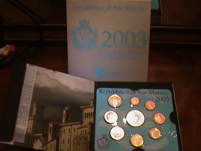 Coins Pièces Münzen Euro der Republik San Marine 2003 Divisional Minze 2003 FDC
