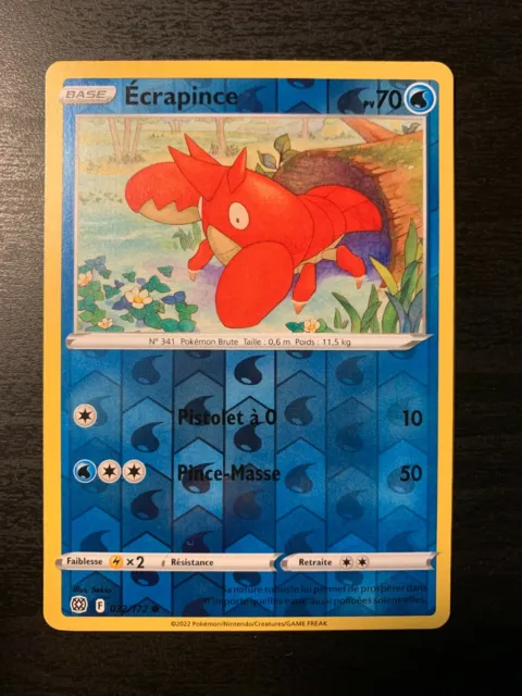 Carte Pokémon REVERSE Ecrapince 032/172 EB09 Stars Etincelantes FR NEUF