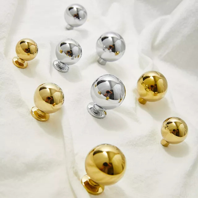 Brass Ball Wardrobe Door Knob Cupboard Drawer Pull Furniture Wine Cabinet Handle