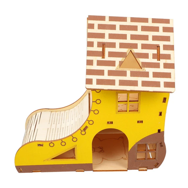 Hamster Schlafen Hütte Haustierhaus Hamster Spielzeug Chinchilla Leiter Holz 3