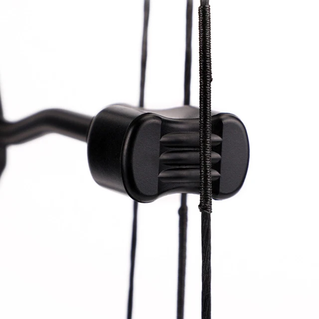 Corde D'arc Traditionnelle 12 Brins - Longueur AMO 68 Pouces (162 Cm) - Pour Arc Recurve, Longbow - Noire, Avec Pointes D'encoche