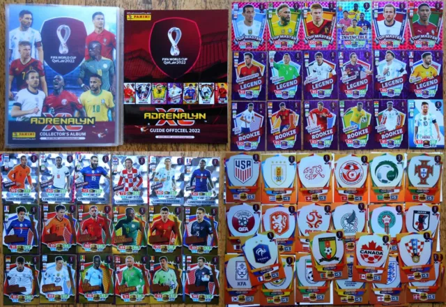 Panini Word Cup Qatar 2022 - ADRENALYN XL - 380 Cartes + Album + Guide Officiel