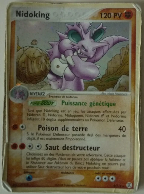 CARTE POKEMON  VF  - NIDOKING  - Holo Rare  -  8/112 - Ex Rouge Vif & GBA