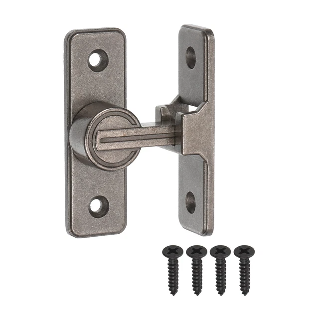 Barn Door Lock Sliding Barn Door Latch Lock 90 Degree Gate Latch Black Matte