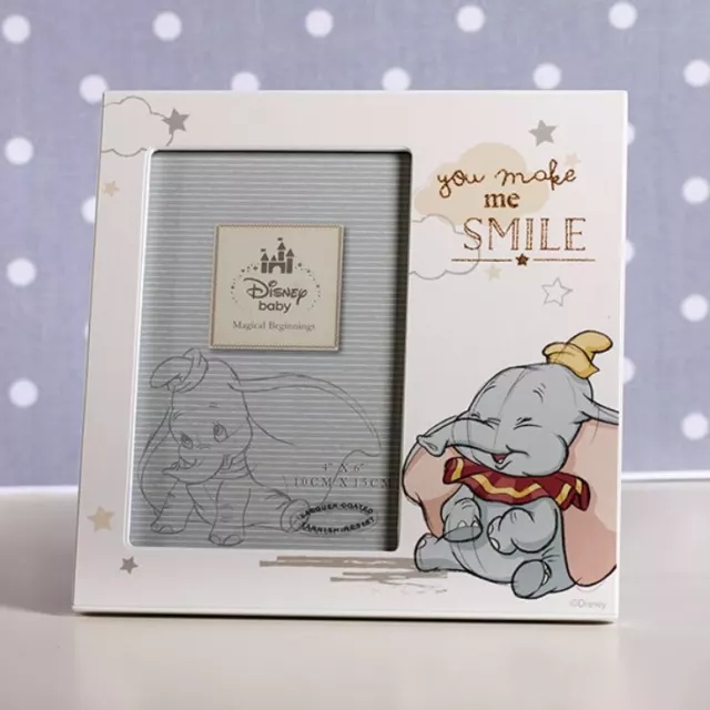 Disney Dumbo Photo Image Cadre 10.2x15.2cm Boîte Cadeau Baptême Bébé Douche